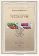 Germany Deutschland 1986-2 Fur Den Sport, Bob, Bobsleigh, Leichtathletik Athletics Runnig, Canceled In Bonn - 1981-1990