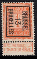 Typo 37B (BRUSSEL 13 BRUXELLES) - O/used - Typos 1912-14 (Löwe)