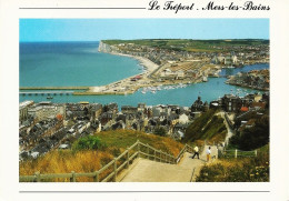 *CPM  -76 - LE TREPORT  - MERS Les BAINS - Vue Générale Le Port Et La Falaise - Le Treport