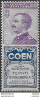 1924-25 Italia Pubblicitari 50c. Coen MNH Sassone N. 10 - Andere & Zonder Classificatie