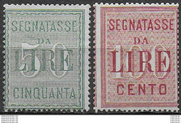 1884 Italia Segnatasse Cifre Bianche Mc MNH Sassone N. 15/16 - Autres & Non Classés