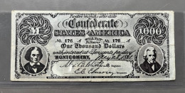 Billet Des États Confédérés D'Amérique De 1000 $ - Mai 1861 - Sonstige & Ohne Zuordnung