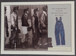 Carte Postale (Tower Records) Riveted Lee Dungarees (jeans - Mode - Vêtements) The Original Lee Carpenter Overall. - Reclame