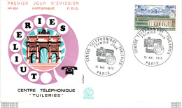 FDC France Centre Telephonique Tuileries Paris 19073 Telephone - 1970-1979