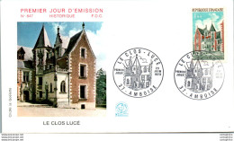 FDC France Le Clos Luce Amboise 19073 Château - 1970-1979
