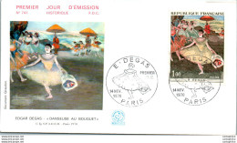 FDC France Edgar Degas Danseuse Au Bouquet Paris 1970 - 1970-1979