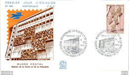 FDC France Musee Postal Maison De La Poste Et De La Philatelie Paris 19073 - 1970-1979