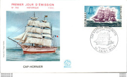 FDC France Cap Hornier Saint Malo 19071 Bateau Voilier - 1970-1979