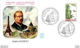 FDC France  Eugene Ducretet Paris 19073 Tour Eiffel - 1970-1979