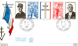 FDC France General De Gaulle Colombey Les Deux Eglises 19071 Militaria - 1970-1979
