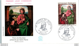 FDC France Pierre De Bourbon Saint Pierre Musee Du Louvre Paris 1972 - 1970-1979