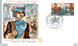 FDC France Bataille De Fontenoy Paris 1970 Militaria - 1970-1979