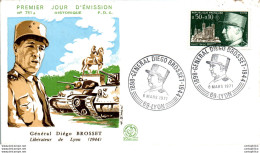 FDC France General Diego Brosset Liberateur De Lyon Militaria 19071 - 1970-1979