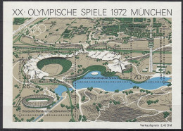 BRD  Block 7, Postfrisch **, Mit Abart, Olympische Sommerspiele München, 1972 - 1959-1980