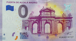 BILLETE 0 Euro Souvenir 0 € ESPAÑA: VEAX 2020-1 PUERTA DE ALCALÁ MADRID - Other & Unclassified