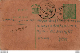 India Postal Stationery George V 1/2A - Ansichtskarten