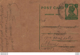 India Postal Stationery George VI 9ps - Postcards