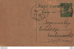 India Postal Stationery George VI 9ps - Postales