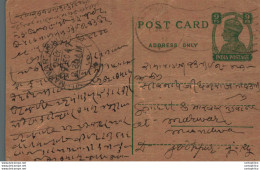 India Postal Stationery George VI 9ps - Postales