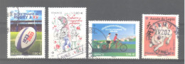 France Oblitérés : 5707 (Bicenteniare Rugby à XV) - 5705 - 5704 & 5646 (cachet Rond) - Used Stamps