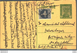 India Postal Stationery Ashoka 5ps - Cartoline Postali