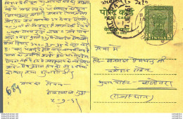 India Postal Stationery Ashoka 5ps - Postales