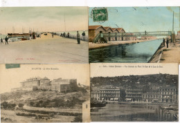 34 - Sète (Cette) - Lot De 8 Cartes - Passerelle; Richelieu; Môle; Fort; Plage; Port; Corniche; St Clair ; Bosc - Sete (Cette)