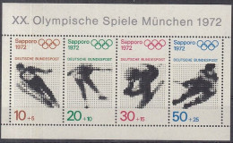 BRD  Block 6, Postfrisch **, Mit Abart, Olympische Sommerspiele München 1972, 1971 - 1959-1980