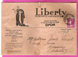 Enveloppe Publicitaire D'envoi D'échantillon Complète Avec Le Lacet De Fermeture Liberty Soie Et Lainage à Lyon - Textilos & Vestidos