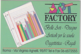 Calendarietto - Art Factory - Roma - Anno 1998 - Formato Piccolo : 1991-00