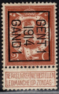 Typo 51B (GENT 1  1914  GAND 1) - O/used - Sobreimpresos 1912-14 (Leones)