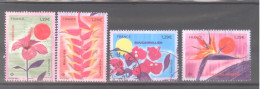 France Oblitérés : 5750/5753 (les 4 Timbres Du Bloc "Fleurs Tropicales") (cachet Rond) - Gebraucht