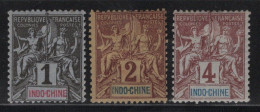 Indochine - N°3 à 5 - Cote 5.50€ - * Neufs Avec Charniere - Nuevos