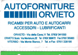 Calendarietto - Autoforniture - Orvieto - Anno 1997 - Tamaño Pequeño : 1991-00