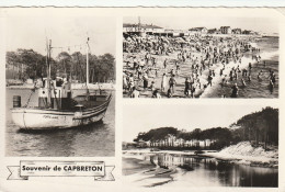 Souvenir De CAPBRETON -multi Vues : Le Bourret, La Plage Et Bateau De Pêche -format CPA - Other & Unclassified