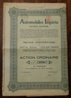 Belgium - Automobiles Imperia Action 1926 Nessonvaux (Liege) - Other & Unclassified