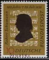 GERMANY(1956) Robert Schumann. MUSTER (specimen) Overprint. Scott No 743. - Sonstige & Ohne Zuordnung