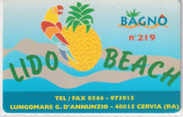 Calendarietto - Bagno - 219 - Lido Beach - Cervia - Anno 1998 - Tamaño Pequeño : 1991-00