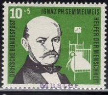 GERMANY(1956) Semmelweiss. MUSTER (specimen) Overprint. Scott No B351. - Autres & Non Classés