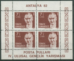 Türkei 1982 Jugend-Briefmarkenausstellung ANATLYA Block 22 A Postfrisch (C6712) - Blocchi & Foglietti