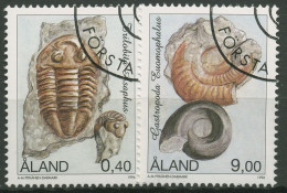 Aland 1996 FossilienTrilobit, Gastropode 117/18 Gestempelt - Ålandinseln