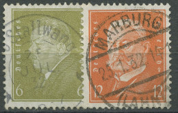 Deutsches Reich 1932 Reichspräsidenten Ebert Und Hindenburg 465/66 TOP-Stempel - Used Stamps