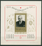 Rumänien 1966 Gheorghe Gheorghiu-Dej Block 61 Ohne Gummierung (C92128) - Blocs-feuillets