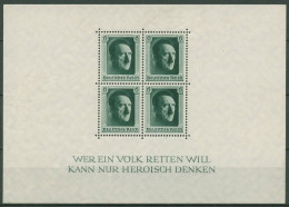 Deutsches Reich 1937 Geb. Hitler Block 7 Ungebraucht Mängel Haftstellen (G19351) - Blocks & Kleinbögen