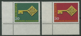 Bund 1968 Europa CEPT 559/60 Ecke 3 Unten Links Postfrisch (E842) - Unused Stamps