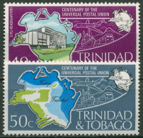 Trinidad Und Tobago 1974 100 Jahre Weltpostverein UPU 328/29 Postfrisch - Trinidad & Tobago (1962-...)