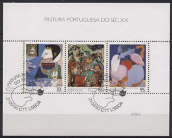Portugal 1990 Gemälde Im 20. Jh. Block 73 Gestempelt (C91155) - Blocchi & Foglietti