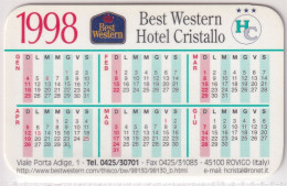 Calendarietto - Best Western - Hotel Cristallo - Rovigo - Anno 1998 - Tamaño Pequeño : 1991-00