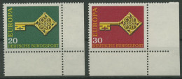 Bund 1968 Europa CEPT 559/60 Ecke 4 Unten Rechts Postfrisch (E843) - Unused Stamps