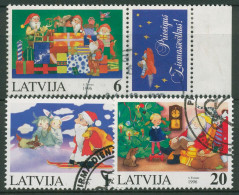 Lettland 1996 Weihnachten Weihnachtsmotive 444/46 Gestempelt - Lettonie